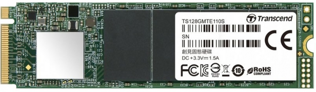SSD накопичувач Transcend MTE110S 128GB NVMe M.2 3D TLC (TS128GMTE110S) (6467789)