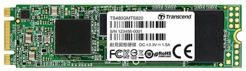SSD накопичувач Transcend MTS820S 480GB SATA 3D TLC (TS480GMTS820S) (6462252)