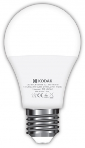 LED лампа Kodak A60 E27 8W 220V Нейт Бел 4100K Мат н/Дім (6449720)