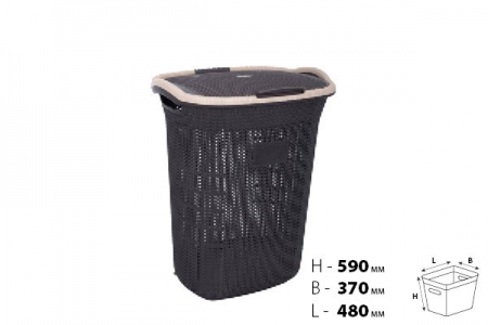 Кошик для білизни VIOLET HOUSE COFFEE Віолетта 59х37х48 см Коричневий (6481509)