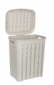 Кошик для білизни VIOLET HOUSE CAPPUCHINO В'язання 48х35х40 см Бежевий (6481573)