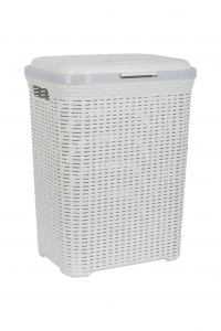 Кошик для білизни VIOLET HOUSE WHITE Роттанг 56,5х33х44 см Білий (6481622)