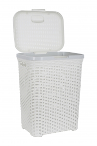 Кошик для білизни VIOLET HOUSE WHITE Роттанг 56,5х33х44 см Білий (6481622)