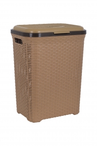 Кошик для білизни VIOLET HOUSE CARAMEL Роттанг 56,5х33х44 см Бежевий (6481624)