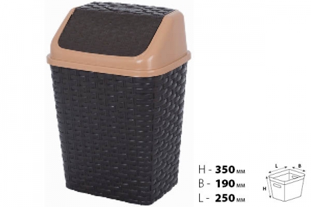 Контейнер для сміття VIOLET HOUSE COFFEE Роттанг 35х19х25 Коричневий (6513112)