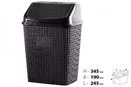 Контейнер для сміття Violet House Coffee Віолетта 34,5х19х24,5 см Коричневий (6513161)