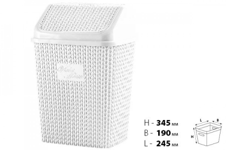 Контейнер для сміття VIOLET HOUSE Віолетта WHITE (6513165)