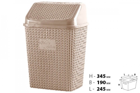 Контейнер для сміття Violet House Віолетта 34,5х19х24,5 см Cappuchino (6519692)