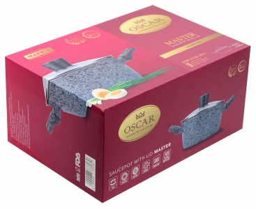 Каструля глибока Oscar Master 3.7 л 20 см Сірий (6673313)