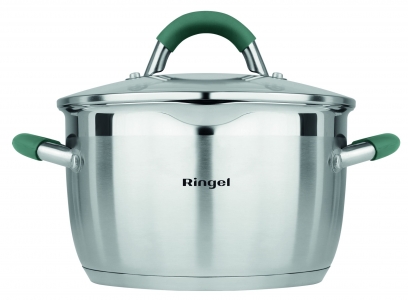 Каструля RINGEL Expert 22 см 4.6л Хром (6723693)