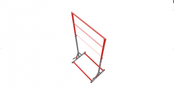 Турник з упорами для віджимання MC-017 Червоно-сірий