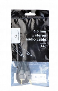 Аудіо-кабель Cablexpert (CCAP-3535MM-1.5M), 3.5мм-3.5мм, 1.5 м, чорний