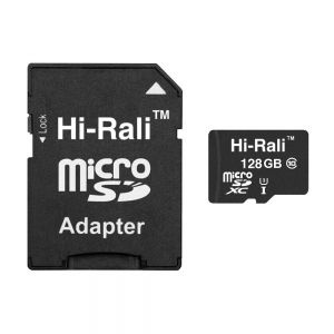 Карта пам'яті MicroSDXC 128GB UHS-I U3 Class 10 Hi-Rali + SD-adapter (HI-128GBSD10U3-01)