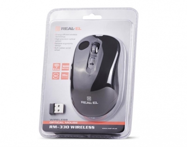 Миша бездротова REAL-EL RM-330 Black USB