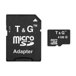 Карта пам'яті MicroSDHC 4GB Class 10 T&G; SD-adapter (TG-4GBSDCL10-01)