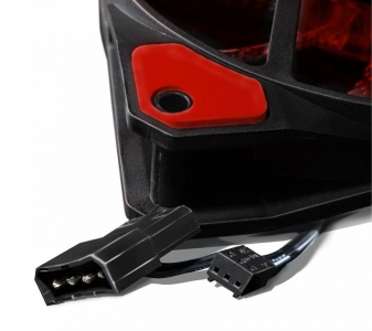 Вентилятор Frime Iris LED Fan 15LED Red (FLF-HB120R15); 120х120х25мм, 3-pin+4-pin