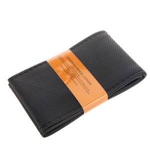 Оплетка чохол на кермо зі шкірозамінника BTB 37-38см чорна