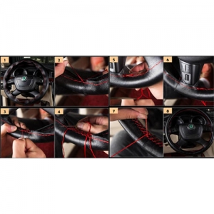 Оплетка, чохол на кермо BTB 37-38см чорна