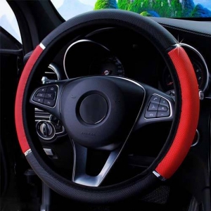 Оплетка чохол на кермо BTB 38см без обтяжки червона