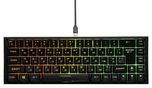 Клавіатура бездротова 2E Gaming KG360UBK RGB Ukr (2E-KG360UBK) Black USB