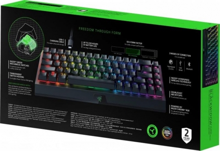 Клавиатура беспроводная Razer BlackWidow V3 Mini Hyperspeed Green Switch (RZ03-03891600-R3R1) Black USB/Bluetooth