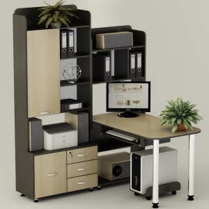 Кутовий комп'ютерний стіл Тиса СК-17 Венге магія-Дуб молочний