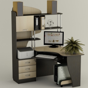 Кутовий комп'ютерний стіл Тиса СК-22 Венге магія - Дуб молочний