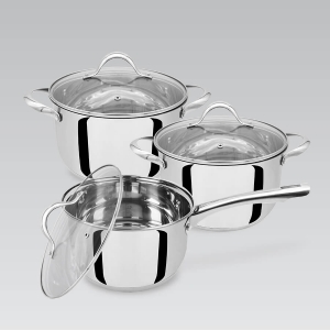 Набір посуду Maestro MR-3519-6М 6 предметів Хром