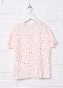 Футболка для дівчинки C&A 146-152 см білий зірки 643012025584