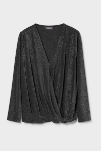 Жіноча блуза C&A XS чорний блиск 2116645