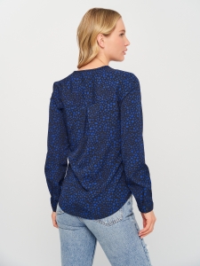 Жіноча блуза C&A 34 чорно-синій візерунок 2074609
