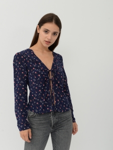Жіноча блуза Other Stories 38 темно-сині квіти 6108767