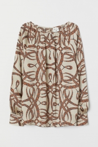 Жіноча блуза H&M 34 бежевий візерунки 1511776507