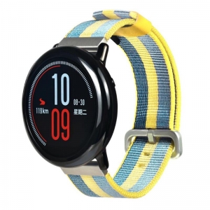 Універсальний текстильний ремінець MiJobs 20 мм Жовто-блакитний (AMZBPUNTXT-BE)