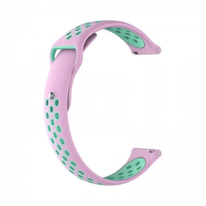 Ремінець MiJobs Xiaomi AmazFit Bip 22 мм Рожево-зелений (AMZSTRSILNIKE-RG)