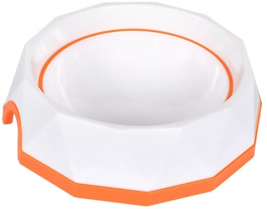 Миска для собак AnimAll 0266 Діамант PS8007 500 мл Помаранчева/біла (6914068020266)