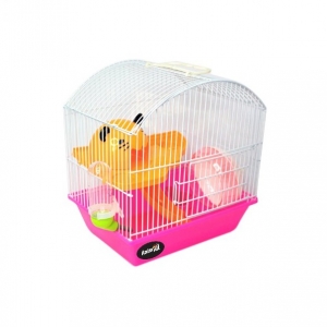 Клітка для xом'яку AnimAll 29x22x36 см Рожева (2000981197940)