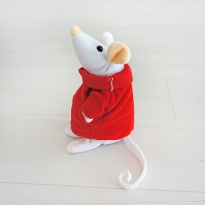 М'яка іграшка Kidsqo Мишеня Скіпі 15cм біле з червоним (KD176)