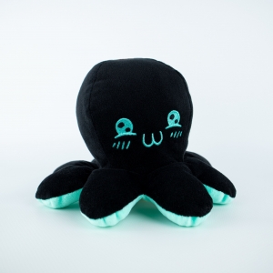 М'яка іграшка Kidsqo Восьминіг перекрут 11см чорно-м'ятний (KD652)