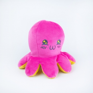 М'яка іграшка Kidsqo Восьминіг перекрут 11см малиново-жовтий (KD654)