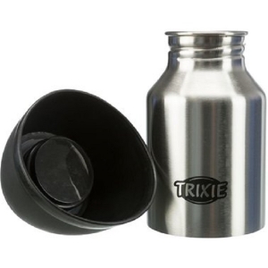 Поїлка дорожня для собак металева Trixie 300 мл Блакитний (4047974246054)