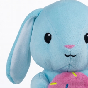 М'яка іграшка KidsQo зайчик Хрумтик 22см блакитний KD723