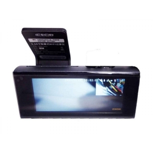 Відеореєстратор автомобільний DVR V7 Wi-Fi на дві камери Black