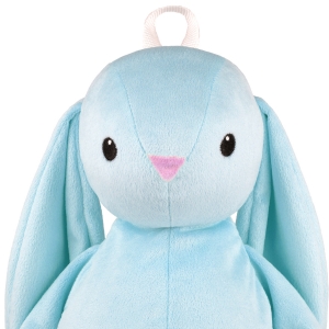 М'яка іграшка KidsQo Рюкзак Зайчик Хагсі 31см блакитний (KD727)
