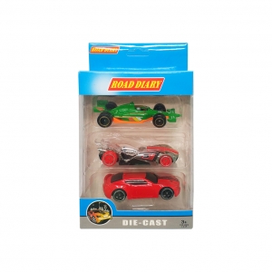 Набір металевих машинок A-Toys 699-03S у коробці 3шт Вид 4