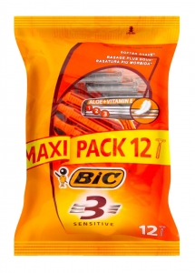 Бритва Bic 3 Sensitive 12 шт (3086123170513)