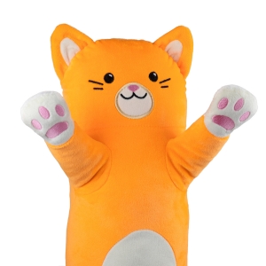 М'яка іграшка KidsQo Валик кіт Еклер 80 см Рудий (KD733)