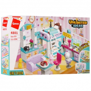 Конструктор Qman 4801Q 3в1 кімната меблі фігурки 194 дет