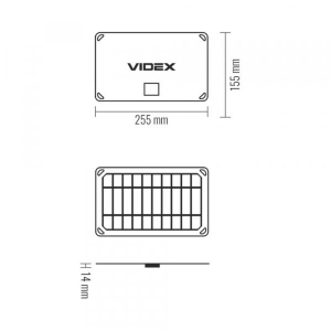 Портативна сонячна панель Videx VSO-F505U 5 Вт 0.91 A IP68 Чорна (27366)