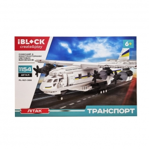 Дитячий конструктор Літак IBLOCK PL-921-396 1154 деталі